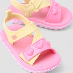 Sandália Infantil Zaxy Coração Rosa