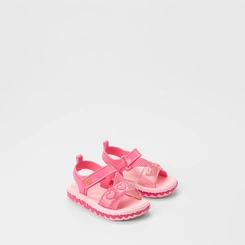 Sandália Bebê Gabrielinha Tira Contato Corações & Glitter Rosa