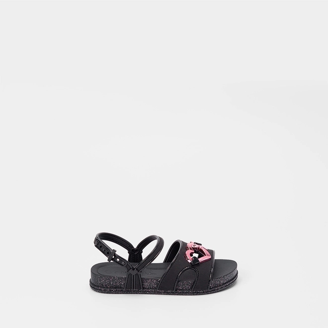 Sandália Infantil Grendha Bela Elos De Amor Preto