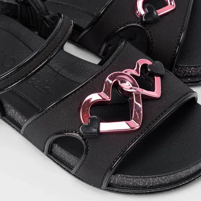 Sandália Infantil Grendha Bela Elos De Amor Preto