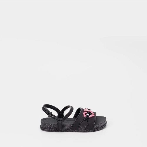 Sandália Infantil Grendha Bela Elos De Amor Preto