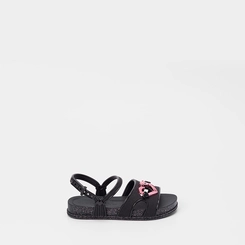 Sandália Infantil Grendha Bela Elos De Amor Preto