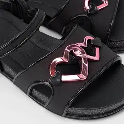 Sandália Infantil Grendha Bela Elos De Amor Preto