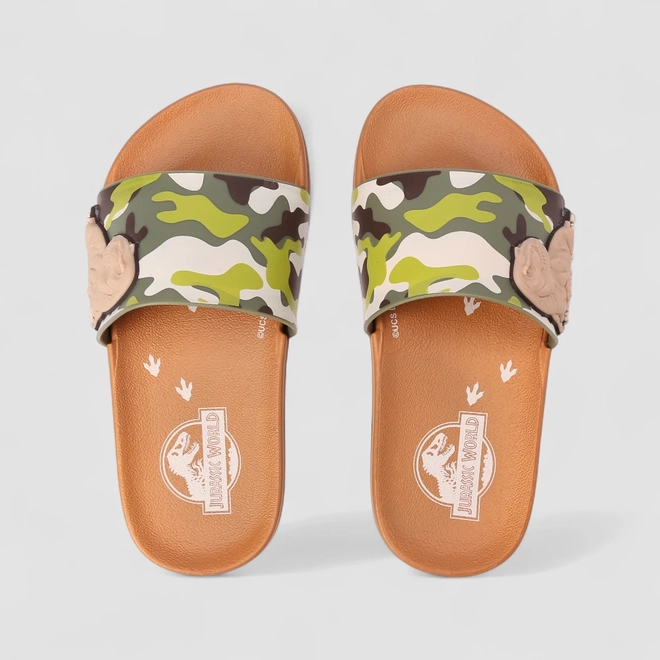 Slide Infantil Grendene Kids Jurassic World Verde