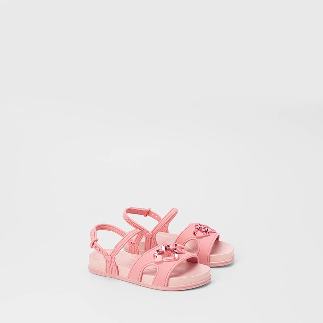 Sandália Infantil Grendha Bela Elos De Amor Rosa