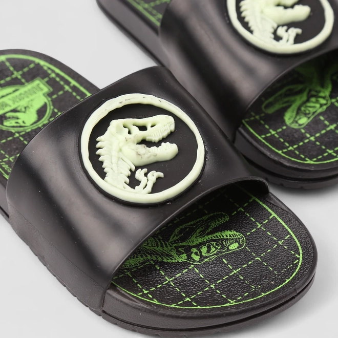 Slide Infantil Grendene Kids Jurassic World Preto