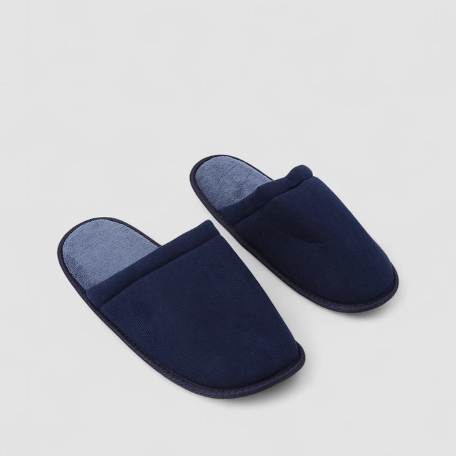 Pantufa Masculina STZ Canelada Azul Marinho