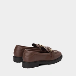 Mocassim Loafer Moleca Tratorado Fivela Marrom