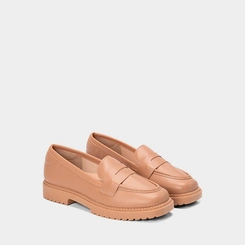 Mocassim Loafer Feminina Moleca Nude