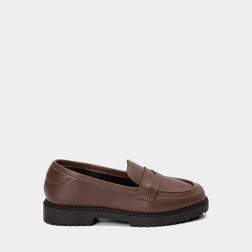 Mocassim Loafer Feminina Moleca Marrom
