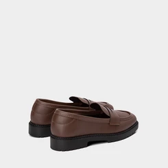 Mocassim Loafer Feminina Moleca Marrom