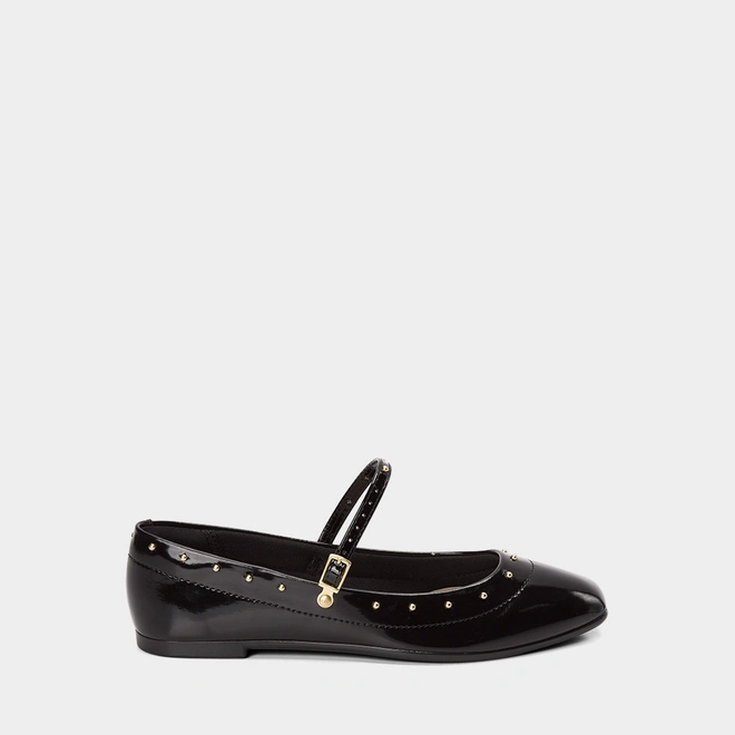 Sapatilha Boneca Feminina Moleca Verniz Preto