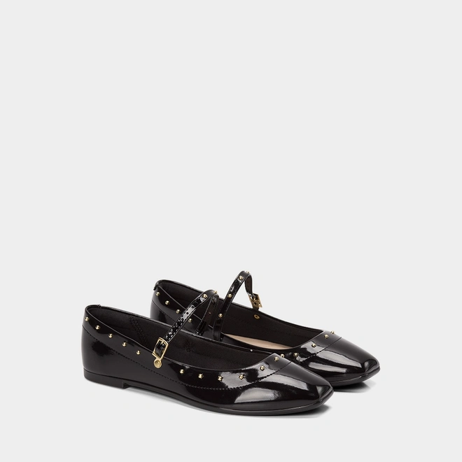 Sapatilha Boneca Feminina Moleca Verniz Preto