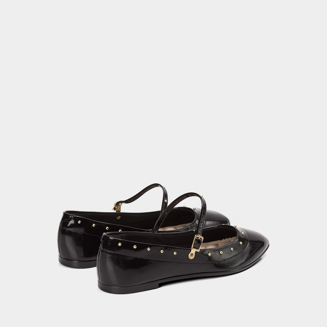 Sapatilha Boneca Feminina Moleca Verniz Preto