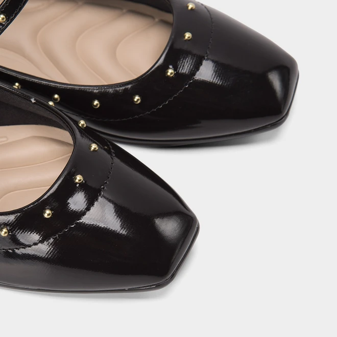 Sapatilha Boneca Feminina Moleca Verniz Preto