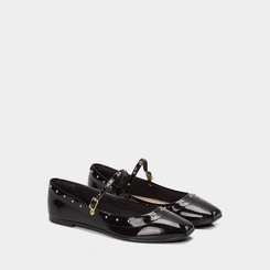 Sapatilha Boneca Feminina Moleca Verniz Preto