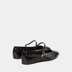 Sapatilha Boneca Feminina Moleca Verniz Preto