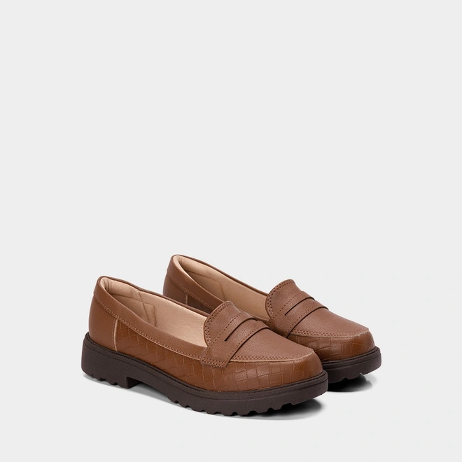 Mocassim Feminino Modare Ultraconforto Tressê Marrom