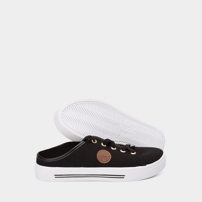 Tênis Mule Casual Feminino Moleca Preto