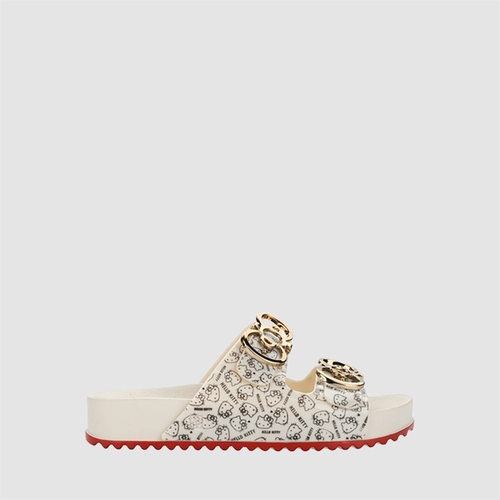 Slide Feminino Zaxy Hello Kitty Partner Off White