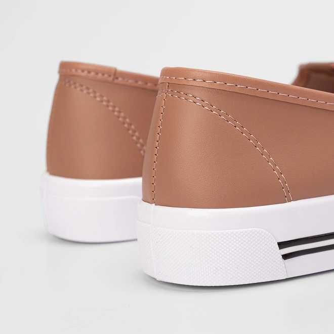 Slip On Feminino Moleca Calce Fácil Nude