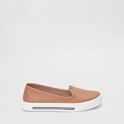 Slip On Feminino Moleca Calce Fácil Nude
