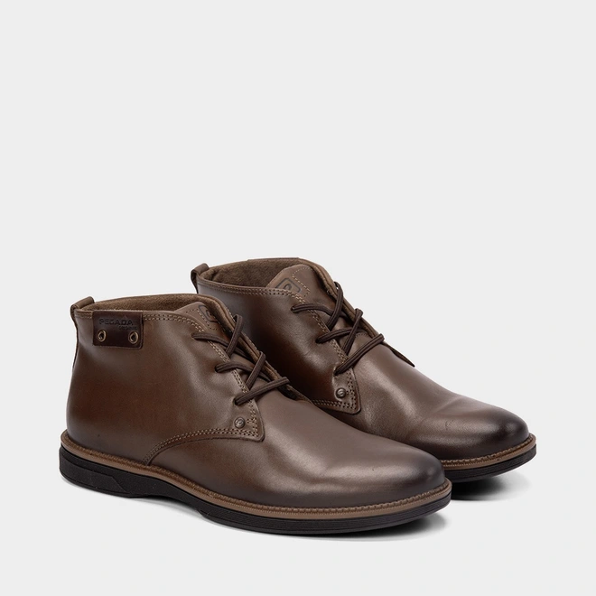 Bota Masculina Pegada Original Couro Marrom