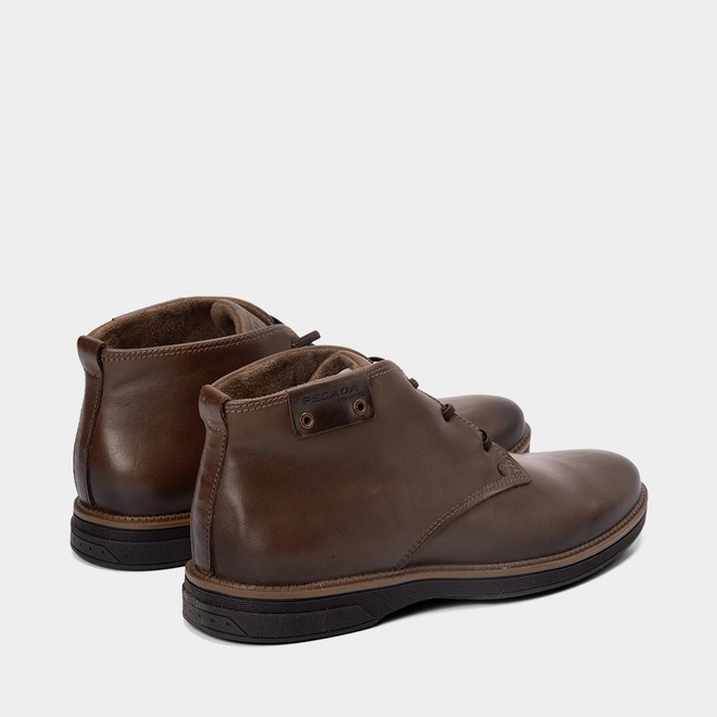 Bota Masculina Pegada Original Couro Marrom