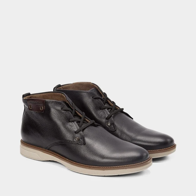 Bota Masculina Pegada Original Couro Preto