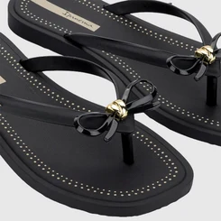 Chinelo Feminino Ipanema Enfeite Laço Preto