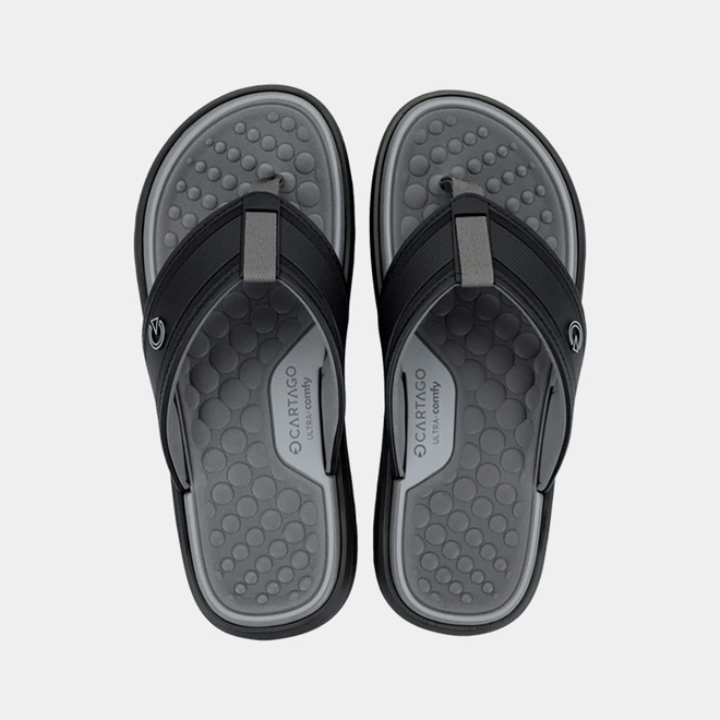 Chinelo Masculino Cartago Dubai Preto & Cinza
