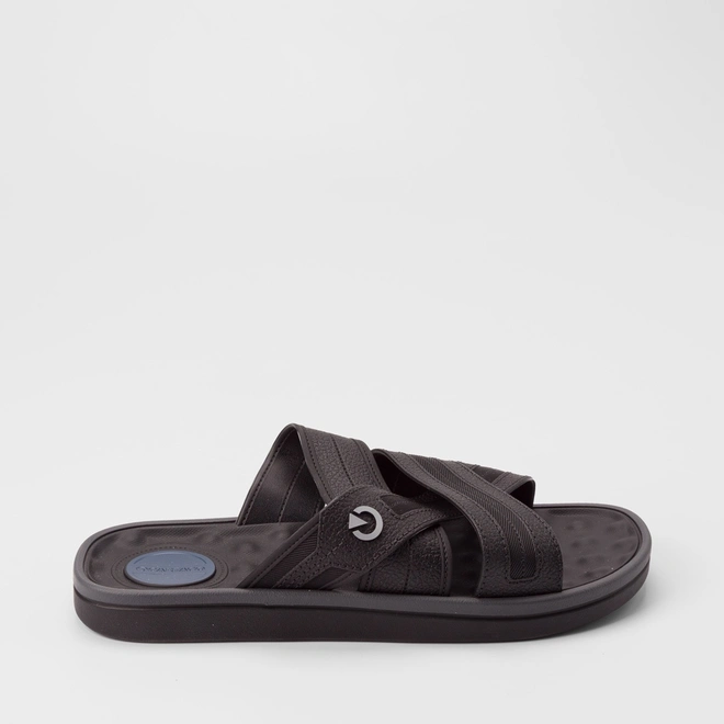 Slide Masculino Cartago Alabama Tiras Cruzadas Preto