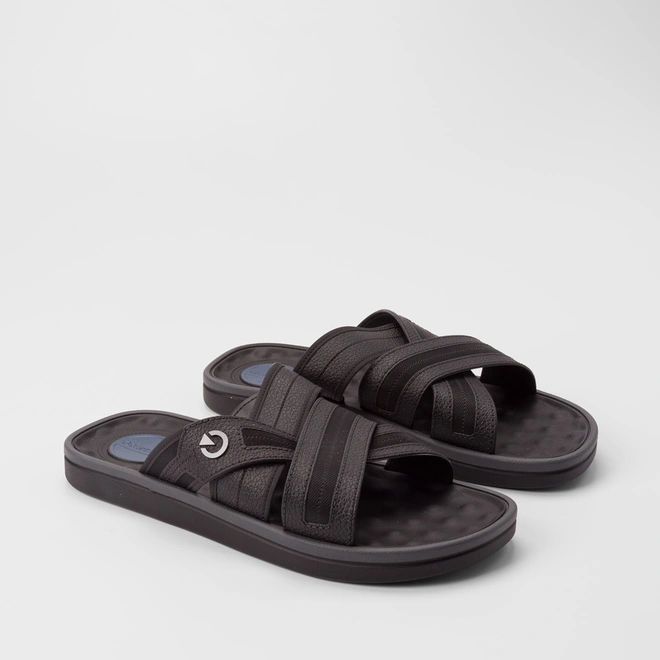 Slide Masculino Cartago Alabama Tiras Cruzadas Preto