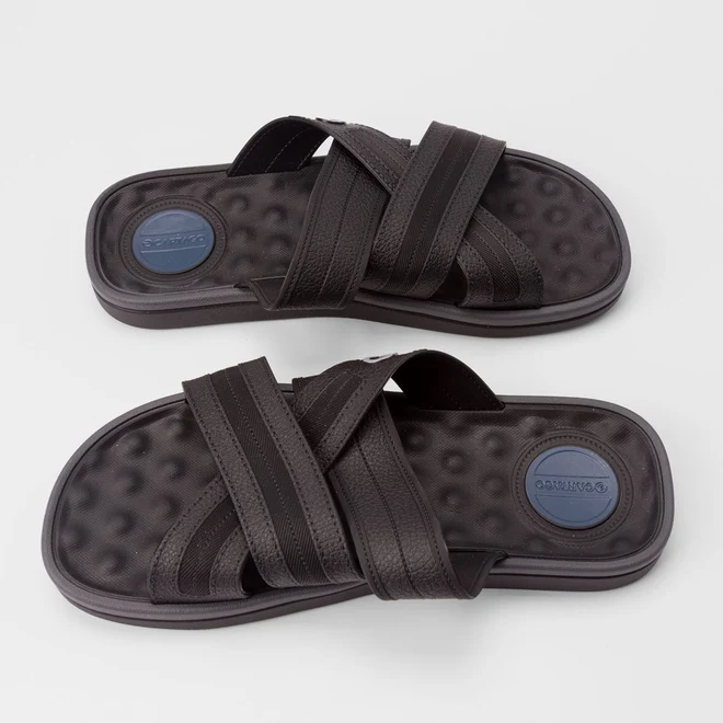 Slide Masculino Cartago Alabama Tiras Cruzadas Preto