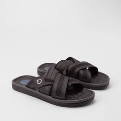 Slide Masculino Cartago Alabama Tiras Cruzadas Preto
