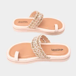 Tamanco Feminino Mississipi Flatform Ráfia Bege
