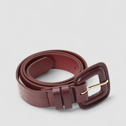 Cinto Feminino Gabriela Textura Croco Vinho