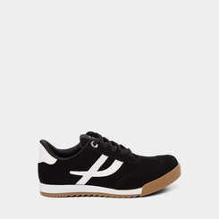 Tênis Casual Feminino Via Marte Detalhe Lateral Nobuck Preto