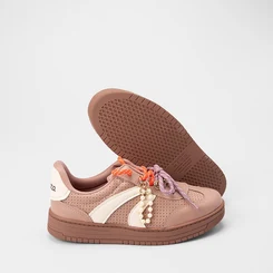 Tênis Casual Feminino Dakota Detalhe Laço & Pingente Bege