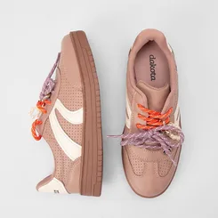 Tênis Casual Feminino Dakota Detalhe Laço & Pingente Bege
