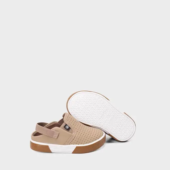 Slip On Bebê Molekinho Com Perfuros Bege