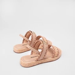 Sandália Feminina Dakota Flatform Ráfia Bege
