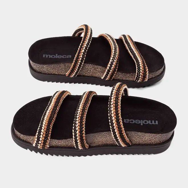 Tamanco Feminino Moleca Tiras Crochê Preto