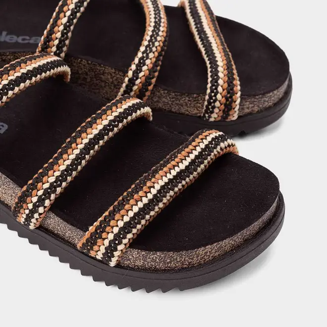 Tamanco Feminino Moleca Tiras Crochê Preto