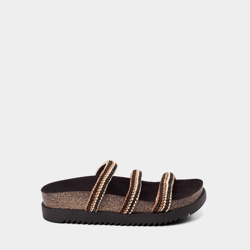 Tamanco Feminino Moleca Tiras Crochê Preto