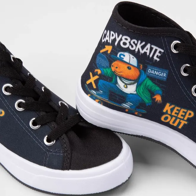 Tênis Infantil Vertus Casual Capivara Preto