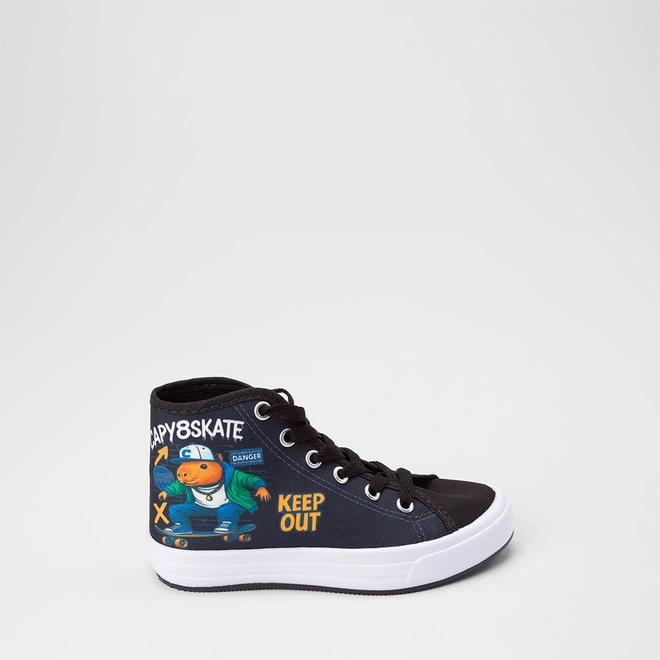 Tênis Infantil Vertus Casual Capivara Preto