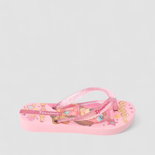 Chinelo Infantil Ipanema Skye Patrula Canina Glitter Rosa