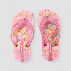 Chinelo Infantil Ipanema Skye Patrula Canina Glitter Rosa