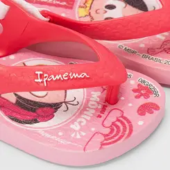 Chinelo Bebê Ipanema Turma Da Mônica Rosa